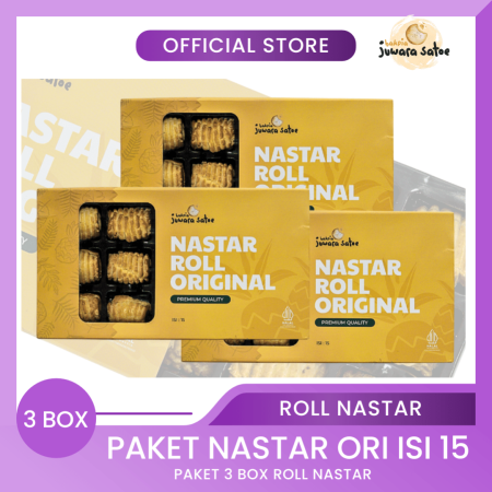 [ 3 BOX ] PAKET NASTAR ROLL ORI ISI 15 - BAKPIA JUWARA SATOE