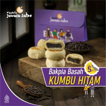 BAKPIA JUWARA SATOE [ Isi 5 ] Bakpia Basah Kumbu Hitam - Oleh Oleh Khas Jogja