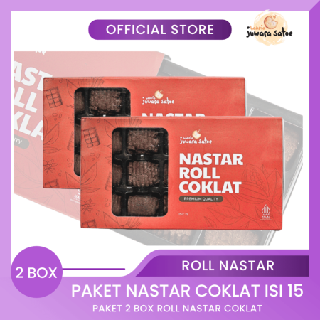 [ 2 BOX ] PAKET NASTAR ROLL COKLAT ISI 15 - BAKPIA JUWARA SATOE