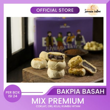 BAKPIA JUWARA SATOE [ Isi 24 ] Bakpia Basah Mix - Oleh Oleh Khas Jogja