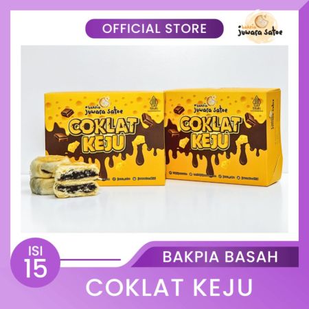 BAKPIA JUWARA SATOE [ Isi 15 ] Bakpia Basah Coklat Keju - Oleh Oleh Khas Jogja