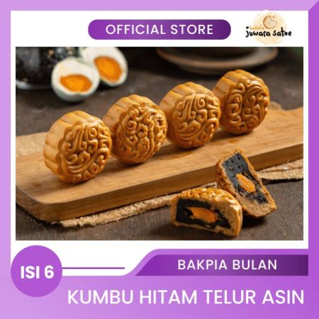 [ ISI 6 ] BAKPIA BULAN KUMBU HITAM TELUR ASIN - BAKPIA JUWARA SATOE