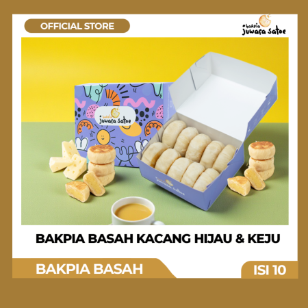 [ 2 BOX ] Paket Bakpia Basah Isi 10 (Original, Keju) - BAKPIA JUWARA SATOE