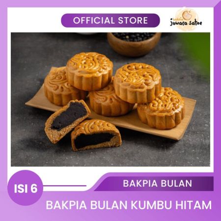 [ ISI 6 ] BAKPIA BULAN KUMBU HITAM - BAKPIA JUWARA SATOE