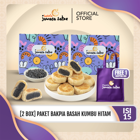 [ 2 BOX ] Paket Bakpia Basah Kumbu Hitam [FREE Shopping Bag] - JUWARA SATOE
